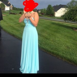Blue prom dress